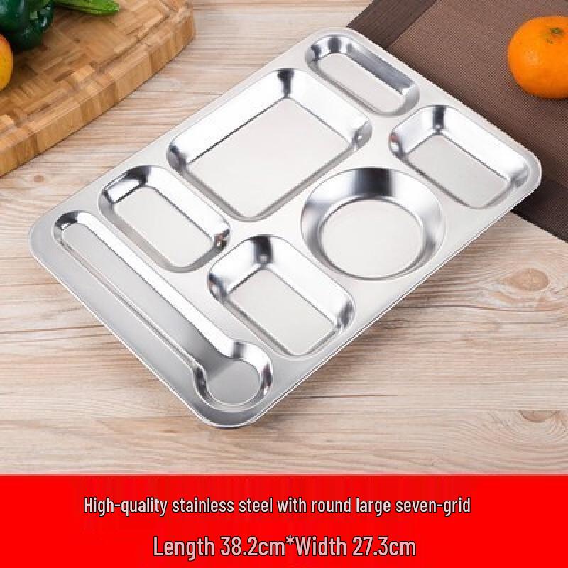 Molona 304 Stainless Steel Divided Cafeteria Tray