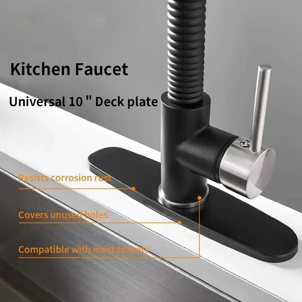 Sink Sink Base Decorative Panel Bathroom Faucet Escutcheon Plate Tap Cover Deck Plate Faucet Plate Hole Cover Faucet Deck Plate