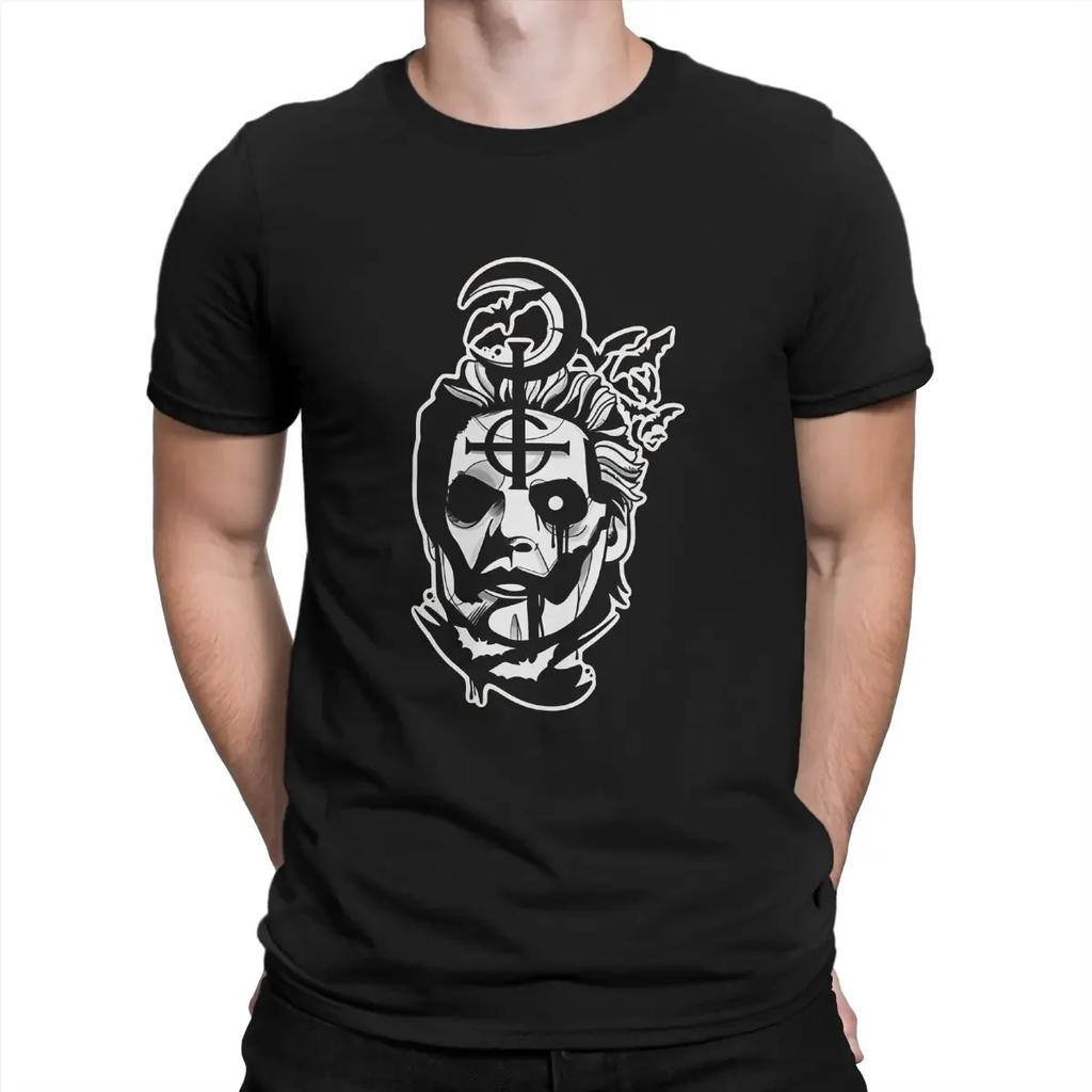 Printed Clothes Papa Emeritus IV Bats Men T Shirt Ghost Band Novelty Tees Short Sleeve Round Collar T-Shirt