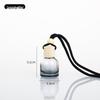 Transparent Refillable Car Air Freshener with Wooden Lid and Lanyard