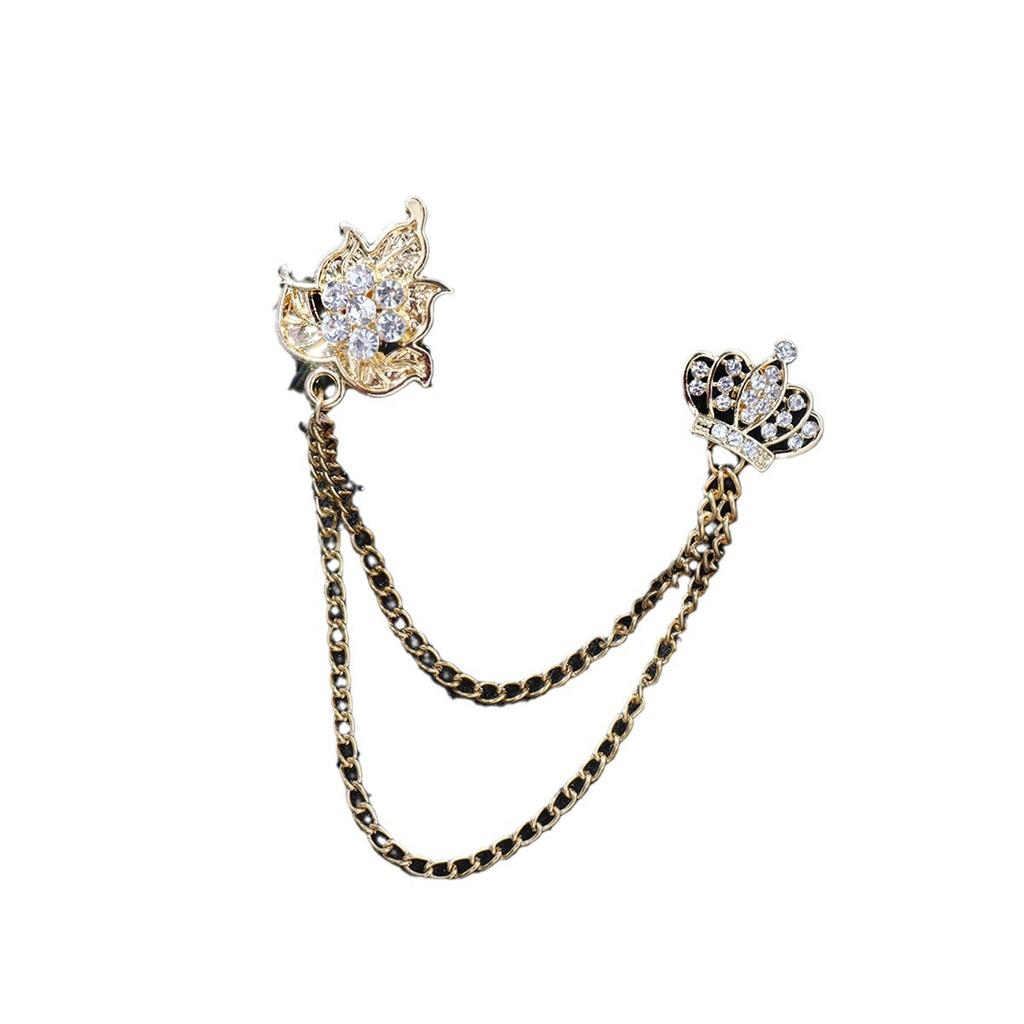 Fashion Baroque Vintage Diamond Brooch Men'S Suit Accessories Personalized Wedding Long Jacket Corsage Badge