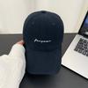 Retro Letter Baseball Cap Female Simple Versatile Sun Hat Big Head Circumference Soft Top Cap Female