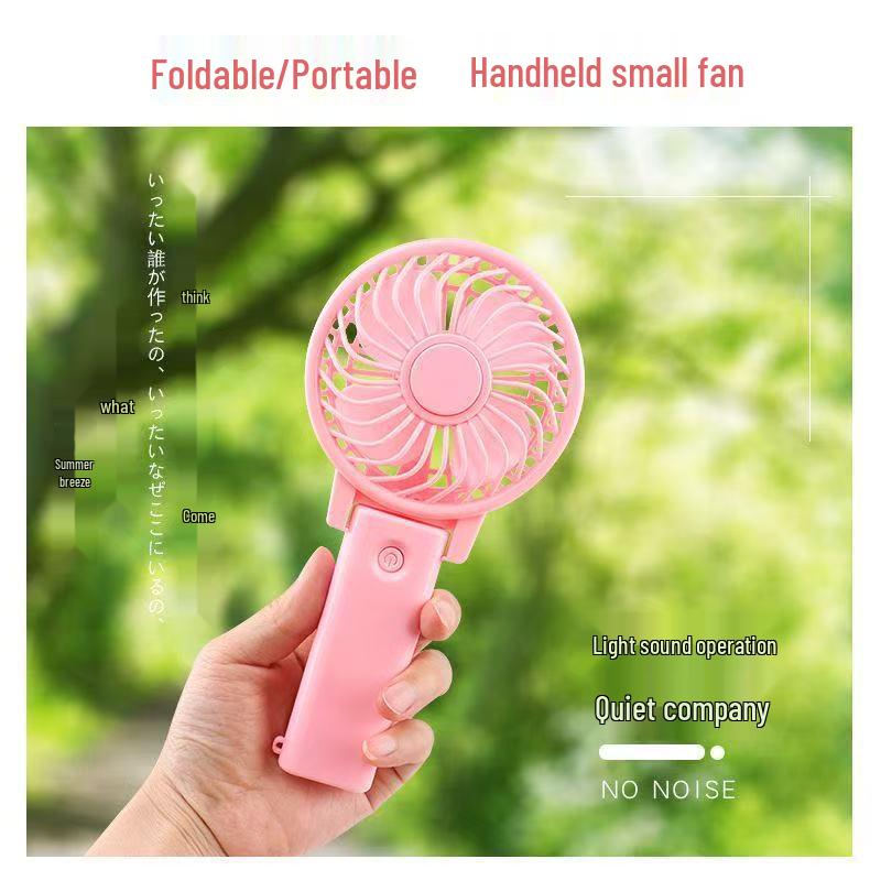 Influencer Handheld Mini Fan: Portable Battery Fan for Students and Desktops