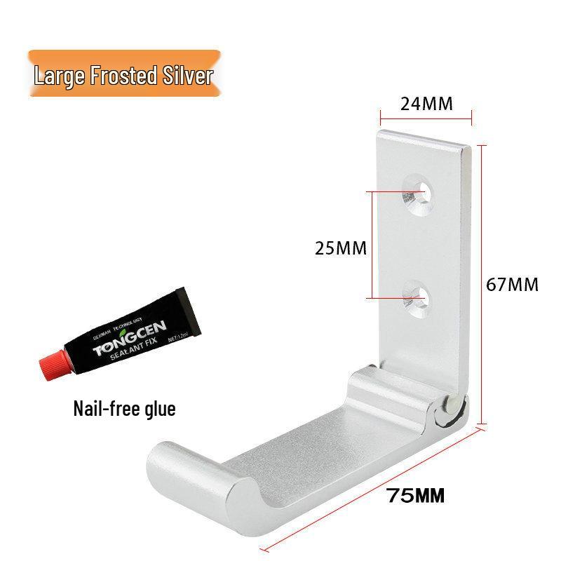 Wall-Mounted No-Drill Folding Coat and Hat Hooks