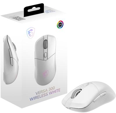 MSI VERSA 300 W WHITE Wireless Gaming Lightweight MS0757 Mouse, 60g, Wired/Wireless, Ambidextrous,