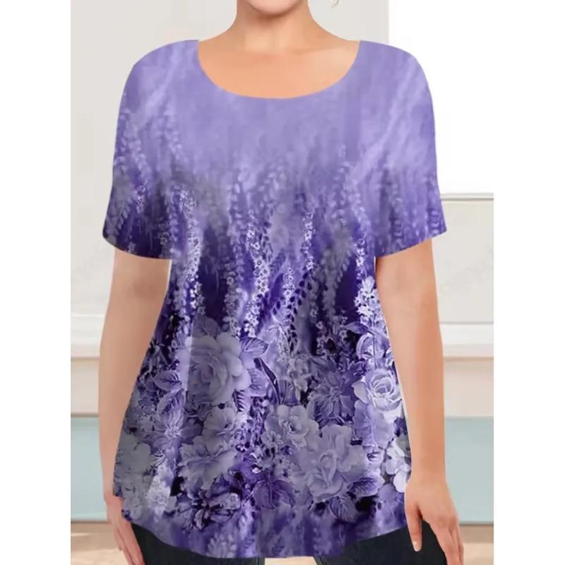 3D Printed Summer Women's T-Shirt Breathable Versatile Fashion Trend Daily Wear Tops Comfortable Polyester Tees