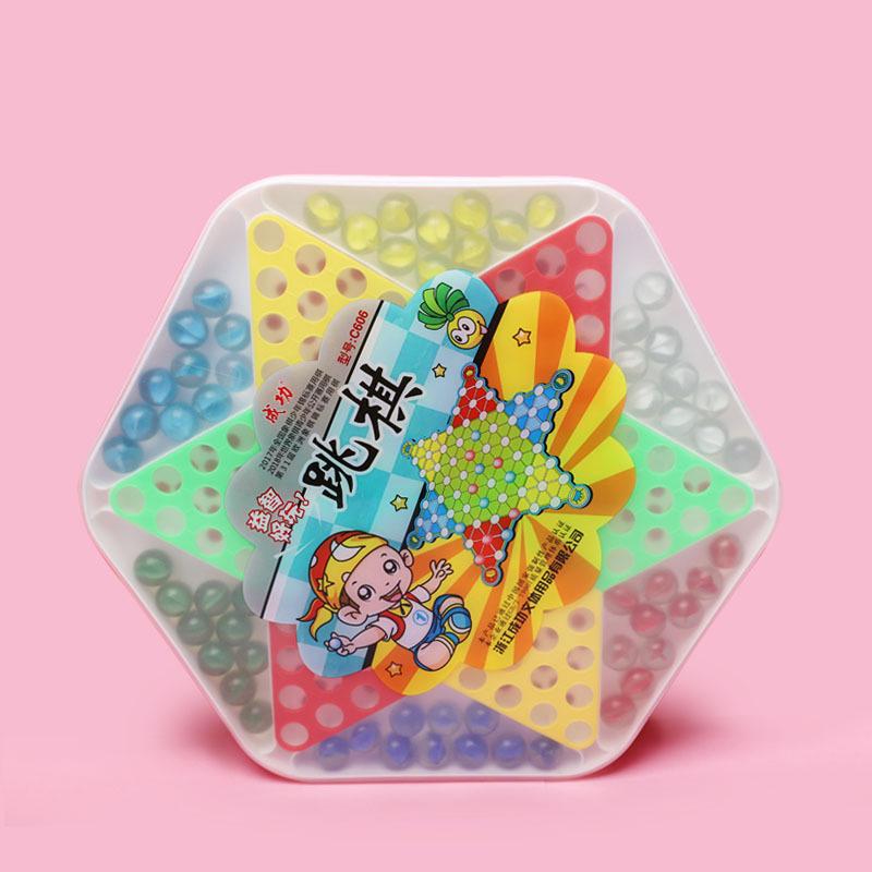 Classic Checkers & Ludo Educational Board Game for Kids & Adults with Glass Beads