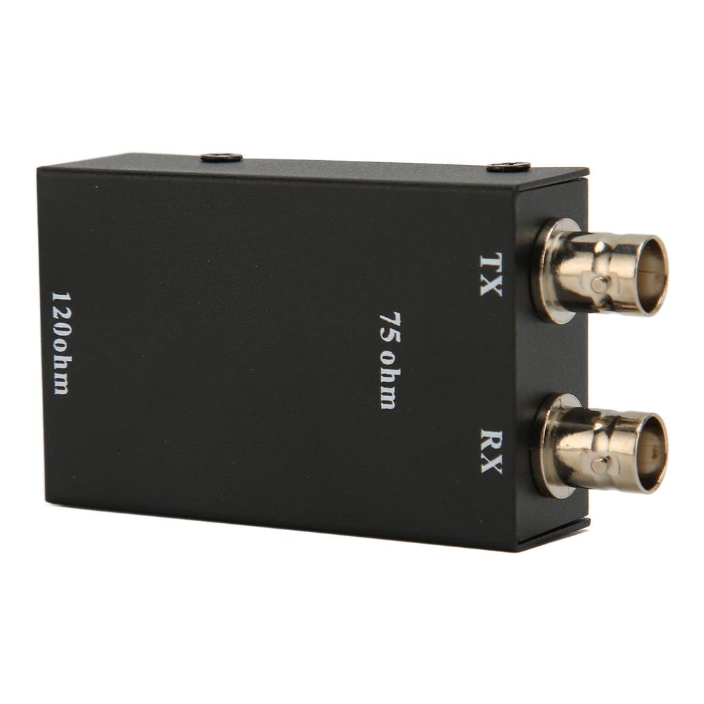 75ohm BNC To 12ohm RJ45 Ethernet Adapter Heat Dissipation G.703 Balanced To Unbalanced Converter