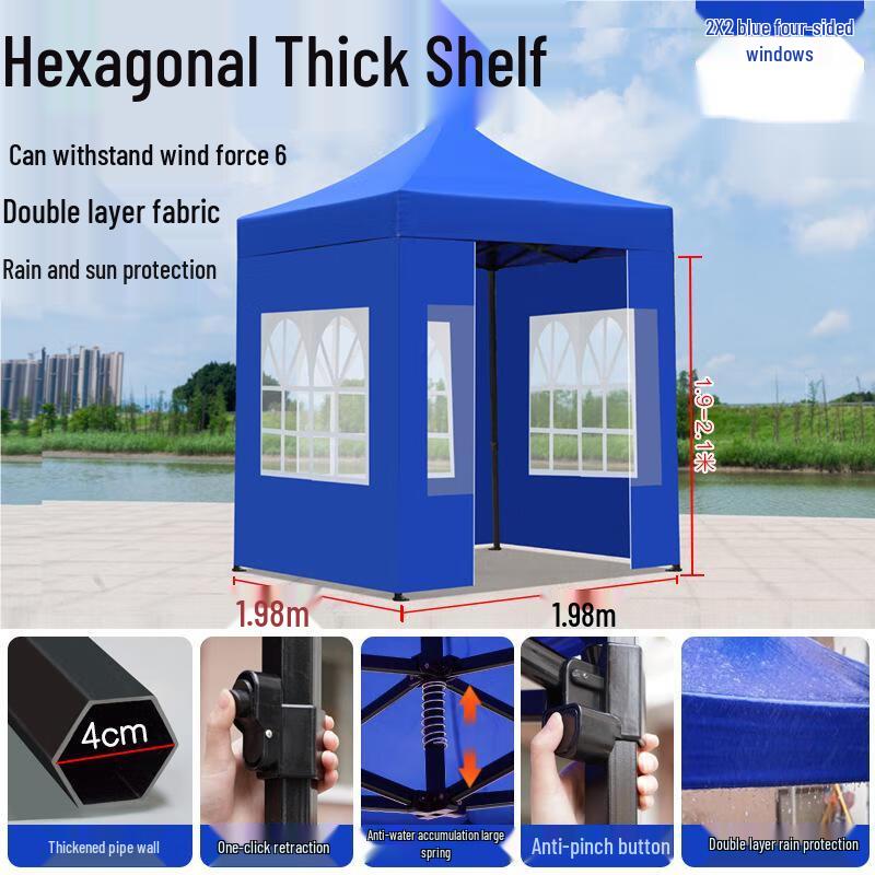 Outdoor Retractable Canopy Tent with Walls