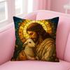 The Lamb Of God Cushion Cover Linen Cushion Cover Soft Decorative Case For Sofa Home Decor