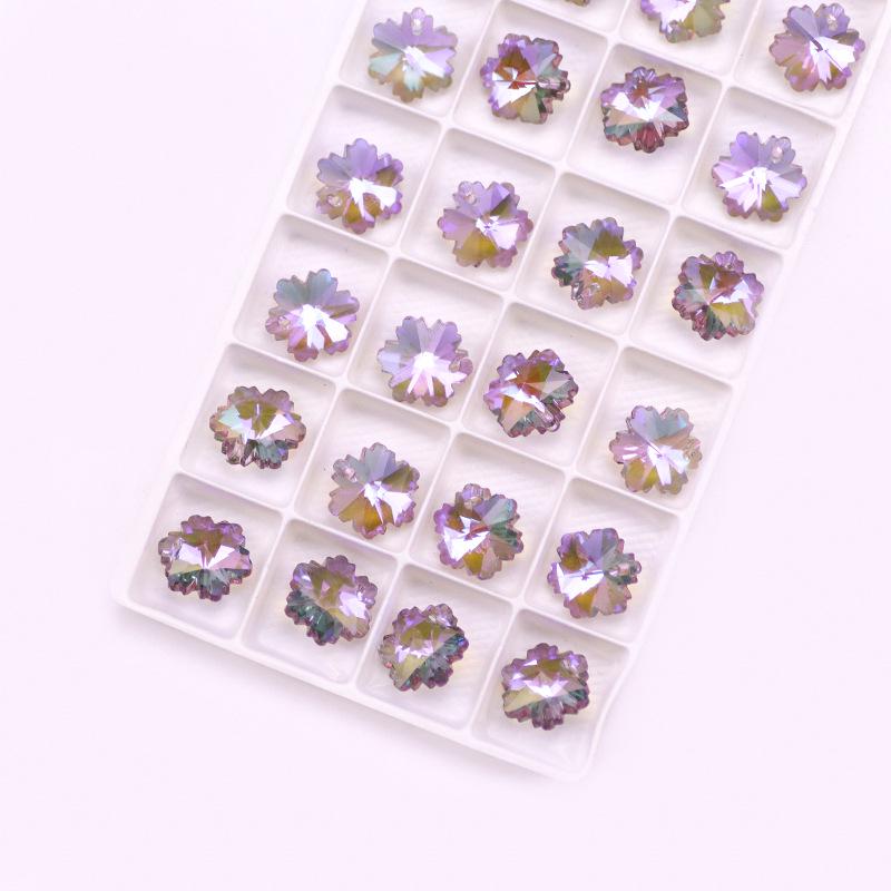 

Подвеска-снежинка из хрустальных стразов для изготовления украшений своими руками и серег ручной работы. 14mm Snowflake, 24 pieces/package