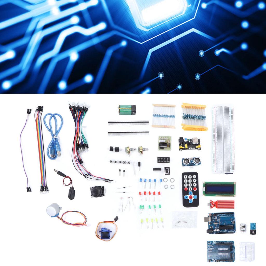 Super Starter Kit Circuit Breadboard Power Module LED LCD Resistor Electronic Component Set