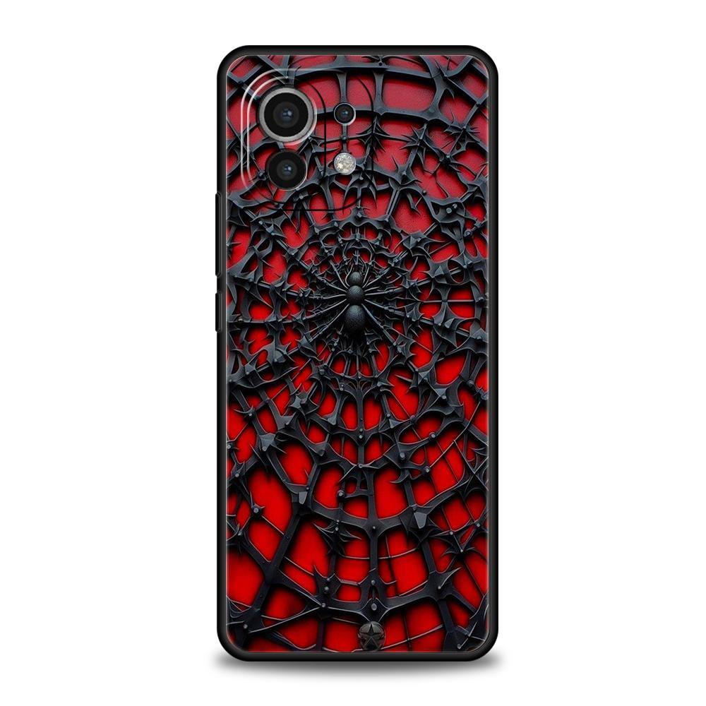 Phone Case Cover for Xiaomi Poco F7 F6 F5 F4 F3 X7 X6 X5 X4 X3 NFC M4 C51 C55 GT Pro 5G Soft TPU Fundas Spider Web Capas Coque