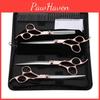 7" 4pcs Handle Gold Scissors Professional Pet Grooming Hairdressing Shear Scissors Set