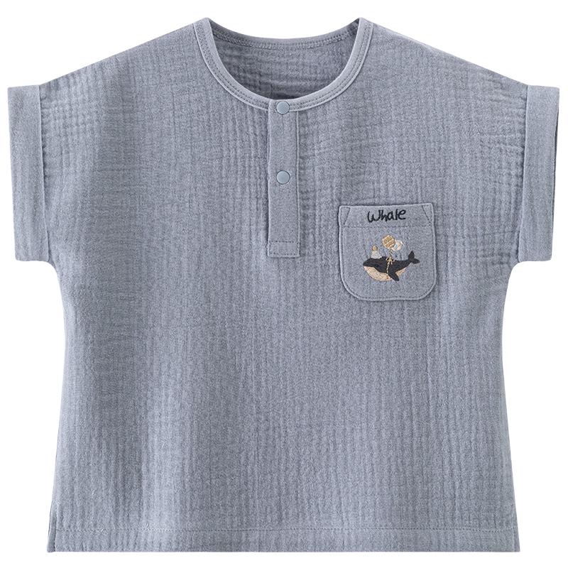 

Gauze Cotton Baby Short Sleeve T-Shirt 110