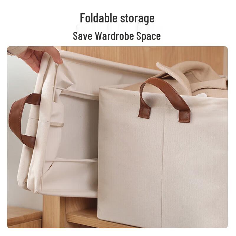 Anqin Foldable Fabric Storage Baskets for Clothes & Toys (Medium, 2-Pack)