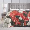 Custom Chinese Dragon Flannel Fleece Blanket Lightweight Blanket Soft Warm Cozy Fuzzy Throw Blanket for Bed Sofa Travel