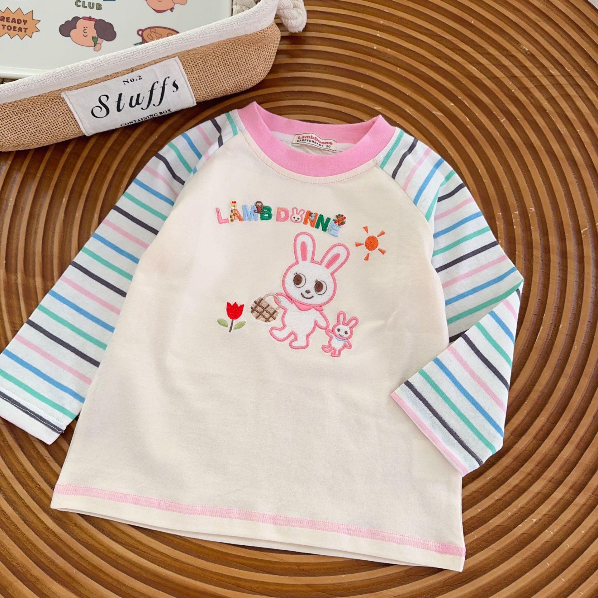Kids  Raglan Stripe Long-Sleeve Cartoon T-Shirt - Boys  Round Neck Base Layer 2026 130 cm