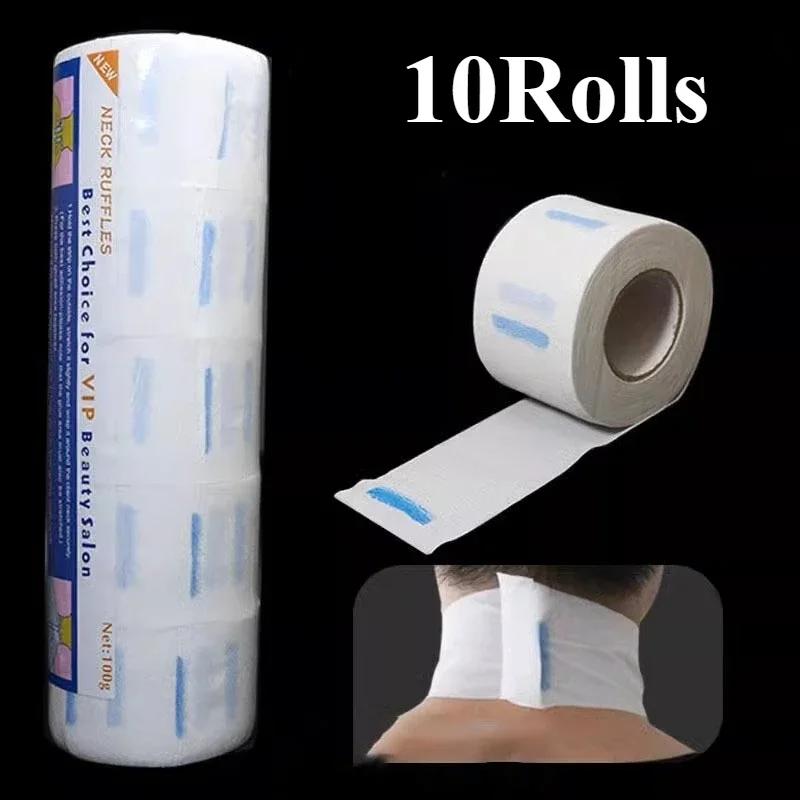 10/5 Rolls Disposable 1 Roll Hair Cutting Accessory Neck Paper Adjustable Barber Dedicated Salon Hairdressing White Neck Strips