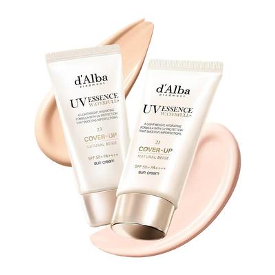 Waterfull Tone-Up Sun Cream Cover Beige SPF50+ PA++++ 50ml X 2 Set (3 Colors Available)