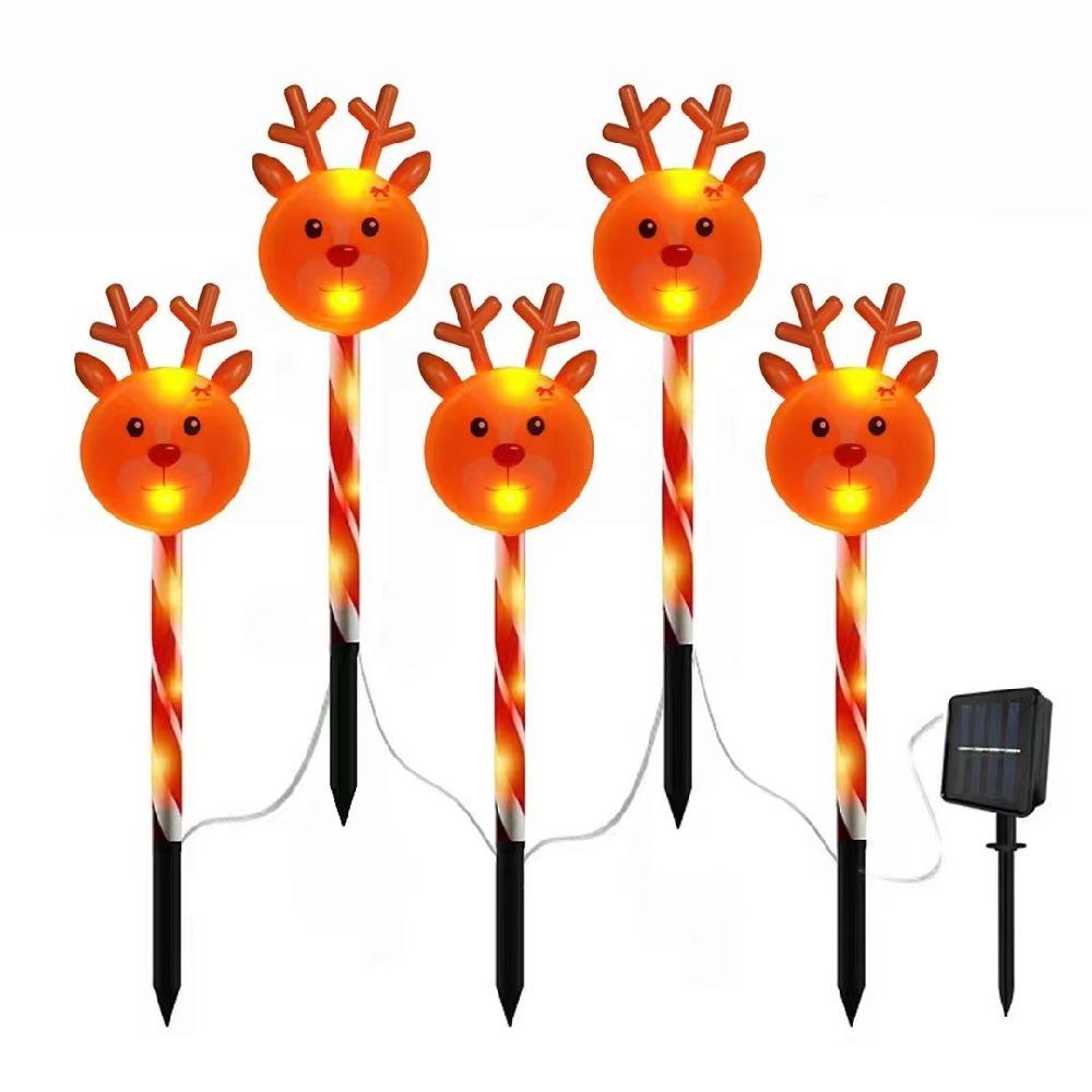Solar-Powered Santa Claus Solar Lights Cartoon Holiday Decoration Lights  Xmas Party Decorations