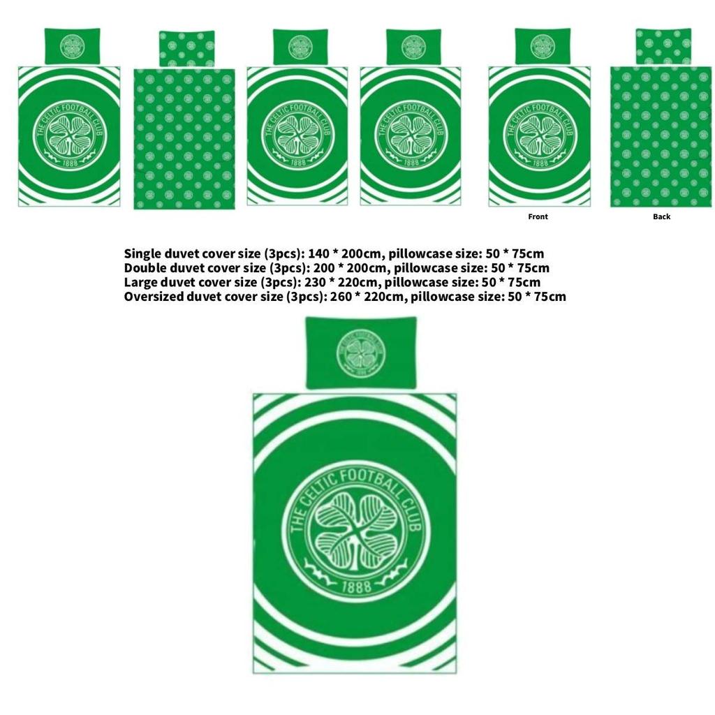 Celtic Fc Cartoon Anime Bedding Set With Microfiber Fabric For Bedroom Decor