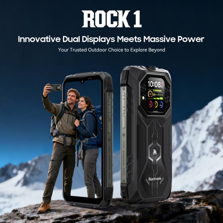 Blackview ROCK 1 Rugged Phone, 8GB+256GB, 6.56 Inch Android 16 MT6769V/CB Helio G81 Octa Core, Network: 4G, OTG, NFC (Black)