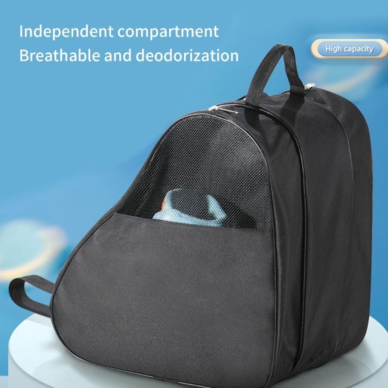 3 Layer Skate Shoulder Bag Large Size For Skating And Equipment Produced Of Long Permanent Fabric