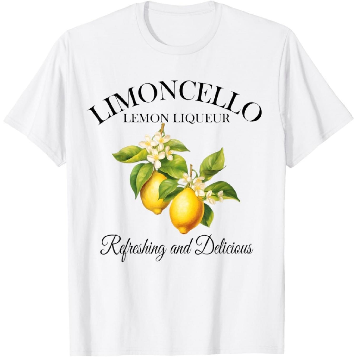 

Limoncello Preppy Coastal Italian Town Amalfi Coast Lemons T-Shirt XXXXXL білий