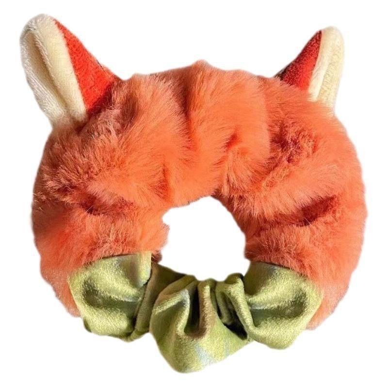 Autumn And Winter Plush Hair Band Cute Crazy Animal City Judinik Headband New High-End Rubber Band Large Intestine Ring