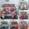 Cartoon Pattern Graffiti Comfortable Duvet Quilt Cover Pillowcase Bedding Set Children Bedroom Decoration Home Textile