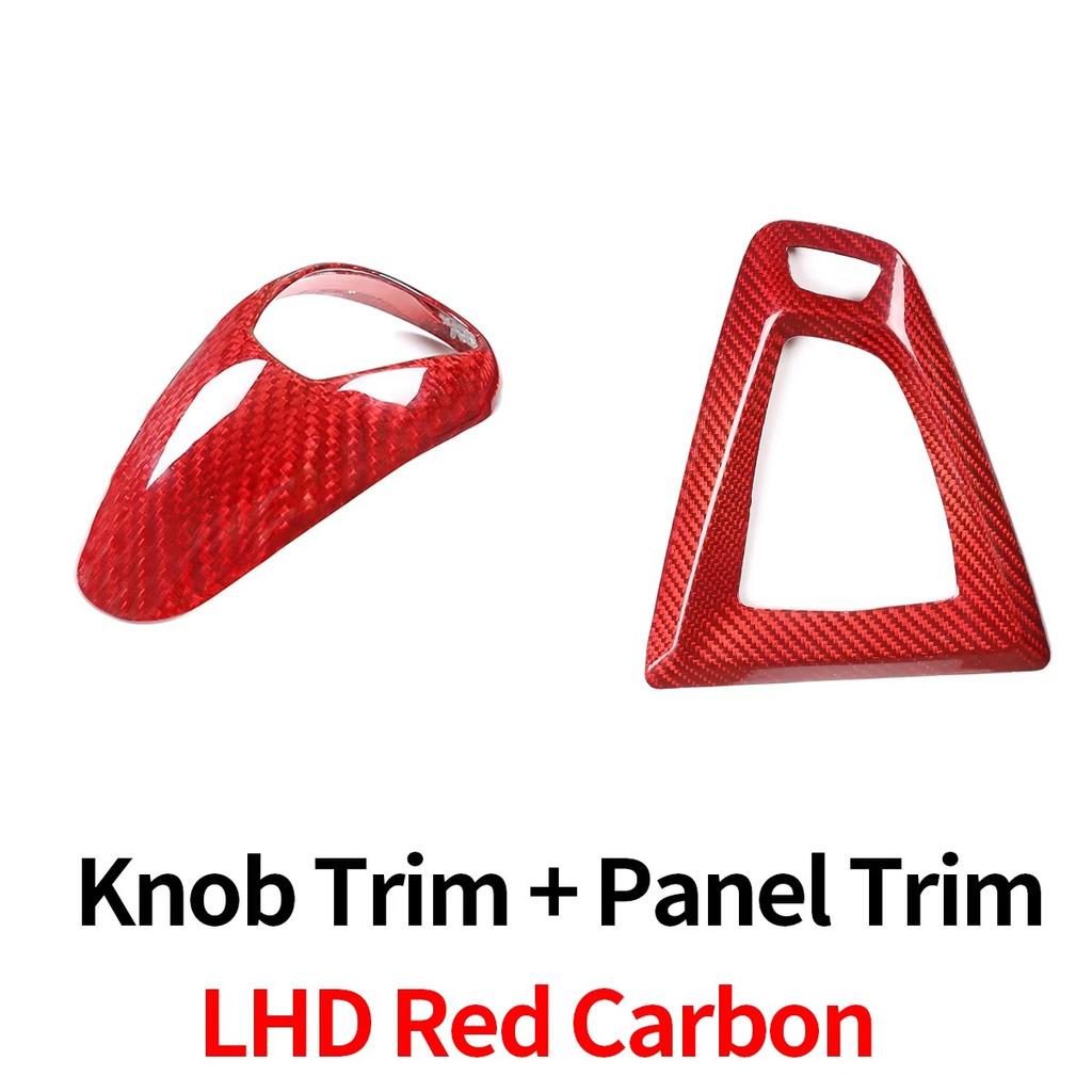 Real Carbon Fiber For BMW M2 F87 M3 F80 M4 F82 M5 F83 F10 F85 X5M F86 X6M F12 Car Center Console Gear Shift Knob Trim Cover