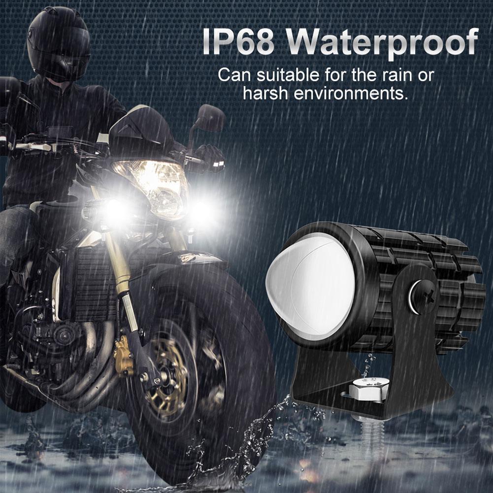 Mini 2-Farben LED-Spotlicht für Motorrad Auto Universal Doppellicht Hohe Leistung Helle Scheinwerferlampe Motorradzubehör D5e9