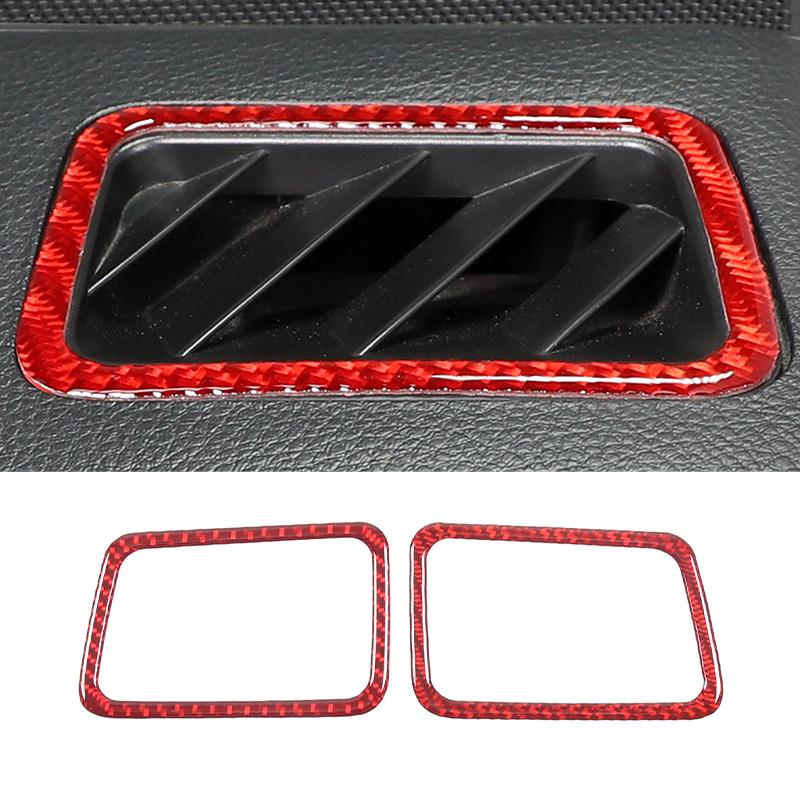 For Subaru Forester 2013-2018 Red Soft Carbon Fiber Interior Kit Dashboard Console Gear Shift Panel Decoration Trim Stickers