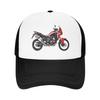 Fashion Adventure Motorcycle Bike Custom Vector Artwork Red Black Mesh Baseball Cap Breathable And Not Stuffy Cap FeUnisex