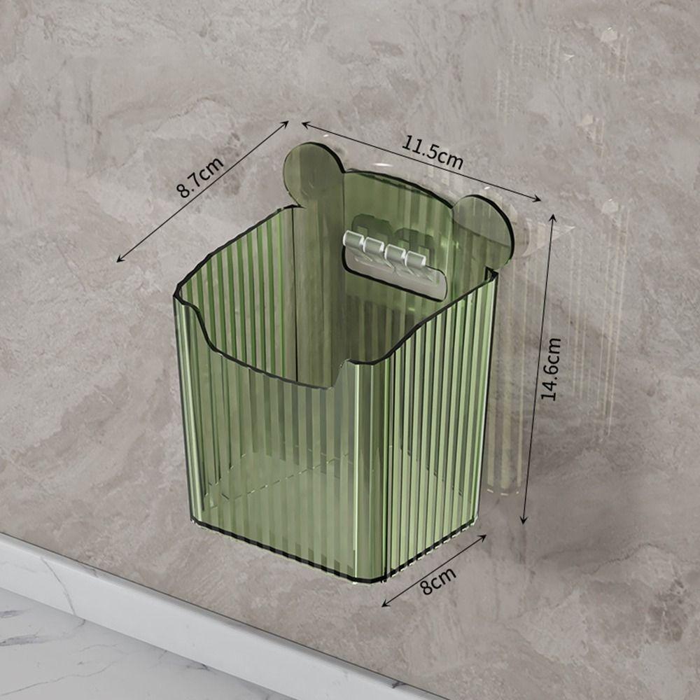 

Self Adhesive Garlic Storage Basket Acrylic Wall Hanging Basket New Ginger Storage Box Home зелений