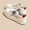 Women's White Versatile Sneakers: Flat Thick Sole, Casual Spring/Autumn Sneakers, 2025 Summer Trend.