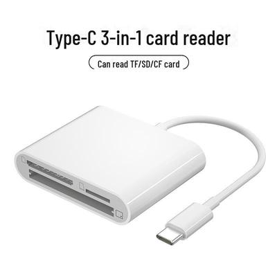 3-in-1 USB-C-Kartenleser für CF-, TF-, SD-Karten – Kompatibel mit Apple- und Android-Geräten