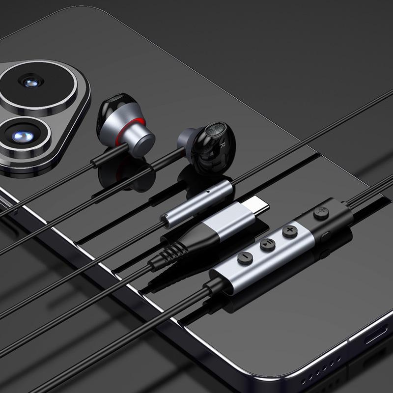 

Quanmin K Song Headset: Wired Sound Card for Apple 12-16 Pro Max, Ideal for Singing and Recording