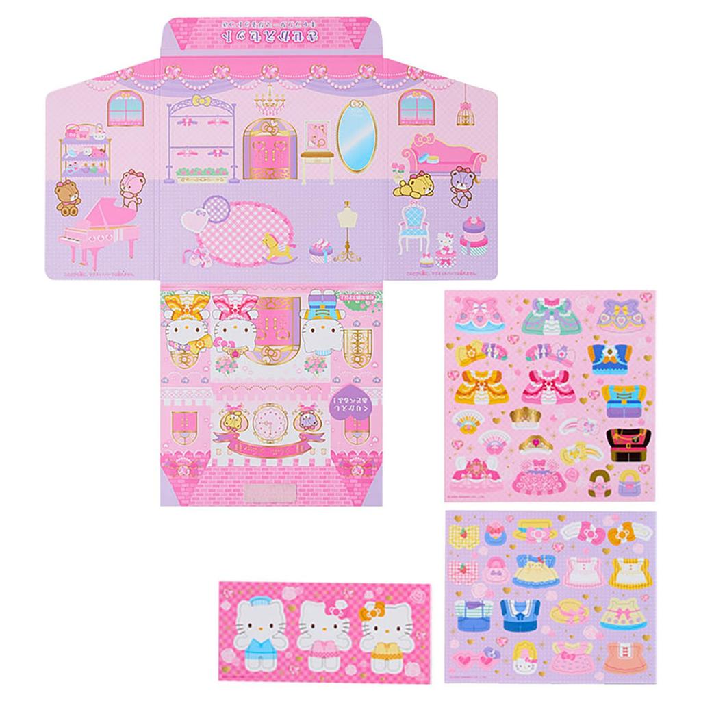 Sanrio Hello Kitty Set character Paper and Ages 3 and 582409 Dress-Up (with magnets) Steel, up,