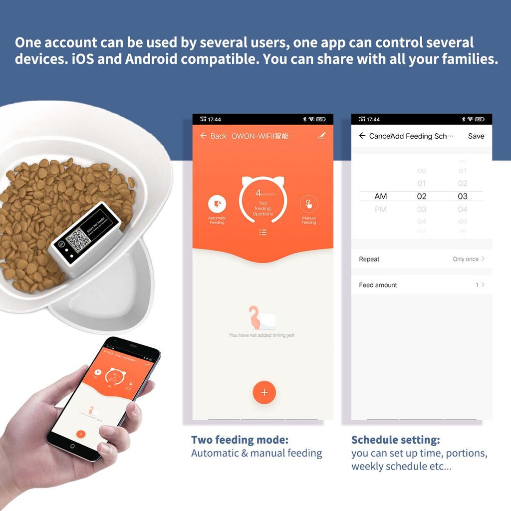 automatic cat feeder with app