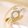 New Romantic Women's Watch Diamond Luxury Wrapped Pearl Bracelet Watch Waterproof Ladies Fashion Quartz Wristwatches Gift
