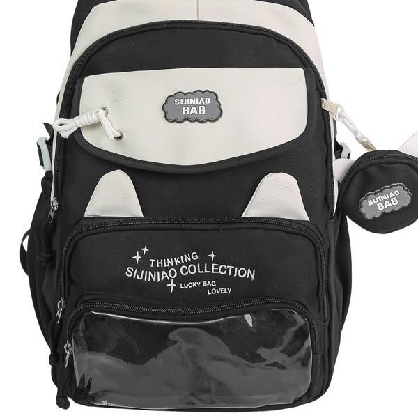 Schoolbag new high-value Japanese college style fresh and sweet contrasting color splicing backpack junior high school students lightweight backpack