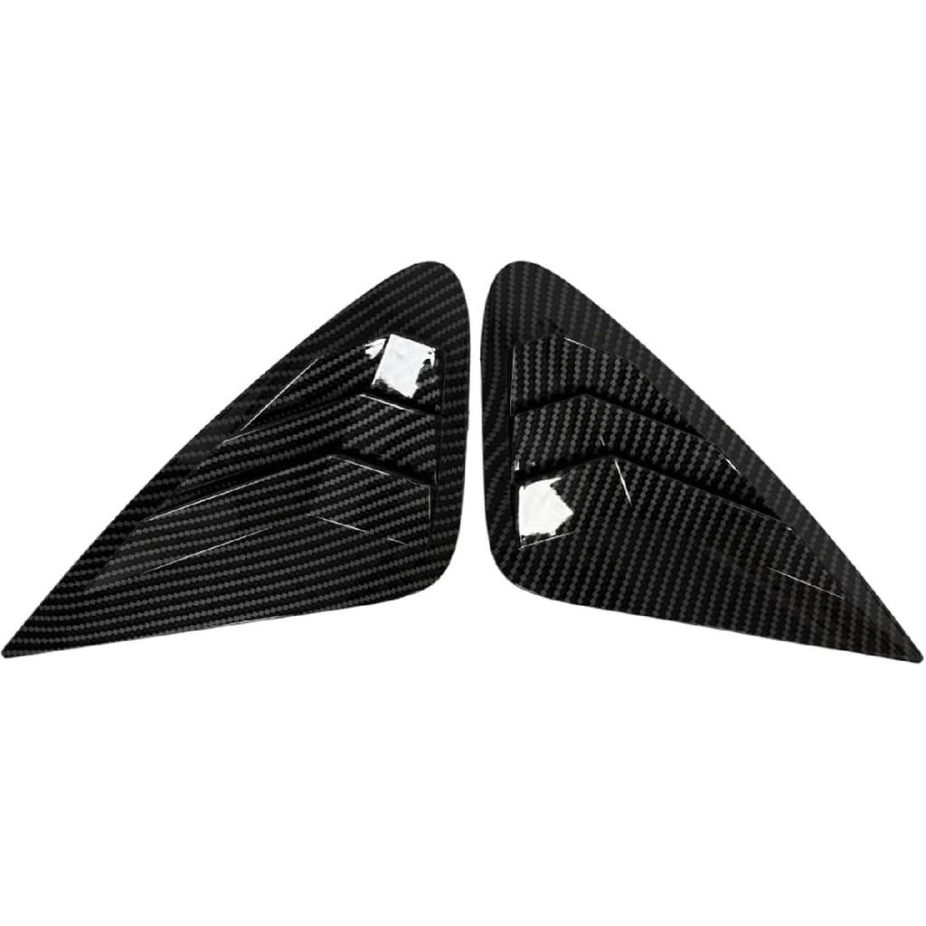 2PCS for Hyundai Elantra 2007-2010 Car Rear Window Quarter Louver Cover Side Vent Shutter Trim Scoop ABS Accessories(Carbon Look)
