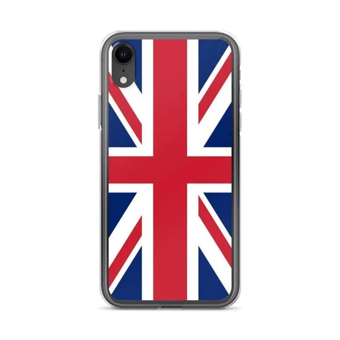 Coque iPhone - Multicolore - Drapeau Royaume-Uni - Souple - Silicone - Modèle Vertical