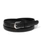 Hallen (W) Simple Silver Fake Leather Belt (T018_Black)