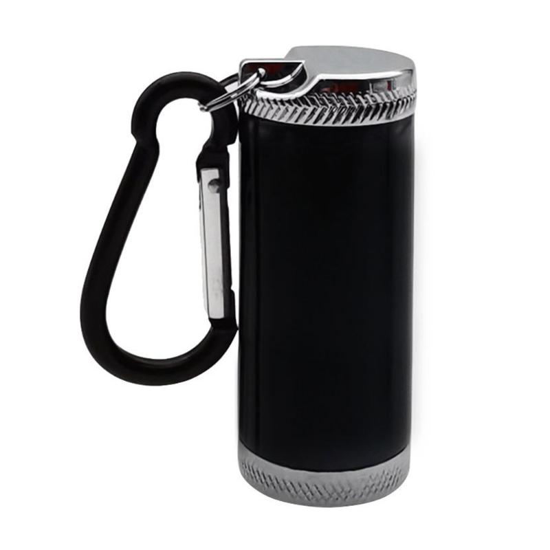 Portable Sealed Ashtray Mini Pocket Design Aluminum Alloy Holder Prevents Ashing Flying For Travel Outdoor Activity