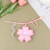 Pink Cherry Blossom Key Chain Fabric Sakura Pendant Cute Flower Key Ring Backpack Charms Car Decoration Bag Accessories