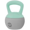 Kettlebell, 12 Kg, Sand Filled Metal, Non-Slip Handle, 21 X 21 X 30 Cm, Green and Grey