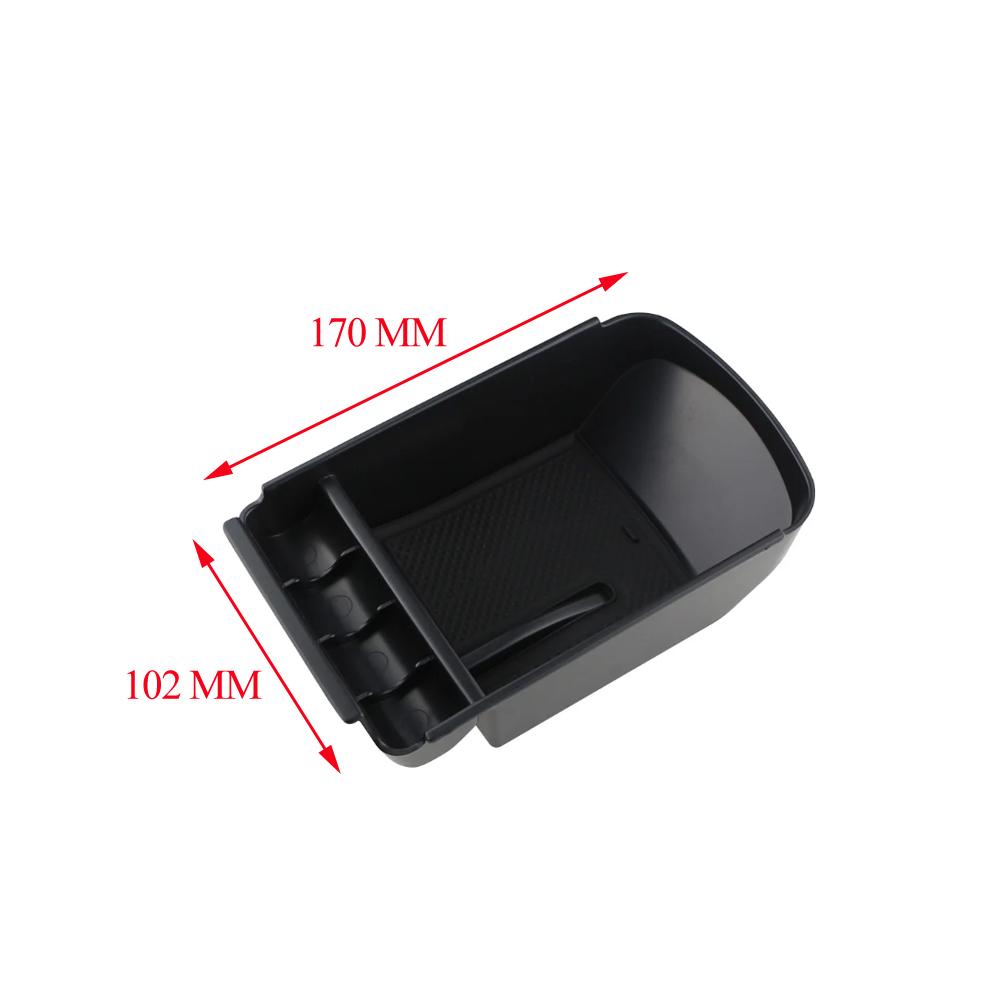 

For Peugeot 308 2016 2017 2018 2019 ABS Car Armrest Storage Box Holder Central Control Tray Accessories чёрный